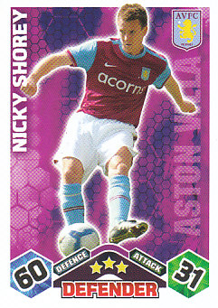 Nicky Shorey Aston Villa 2009/10 Topps Match Attax #23